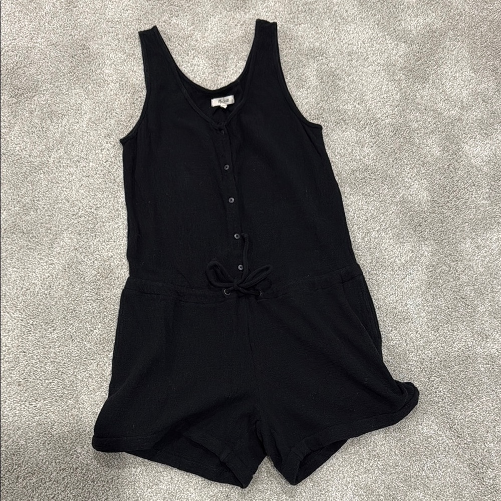 Madewell Black Swim Coverup Romper
